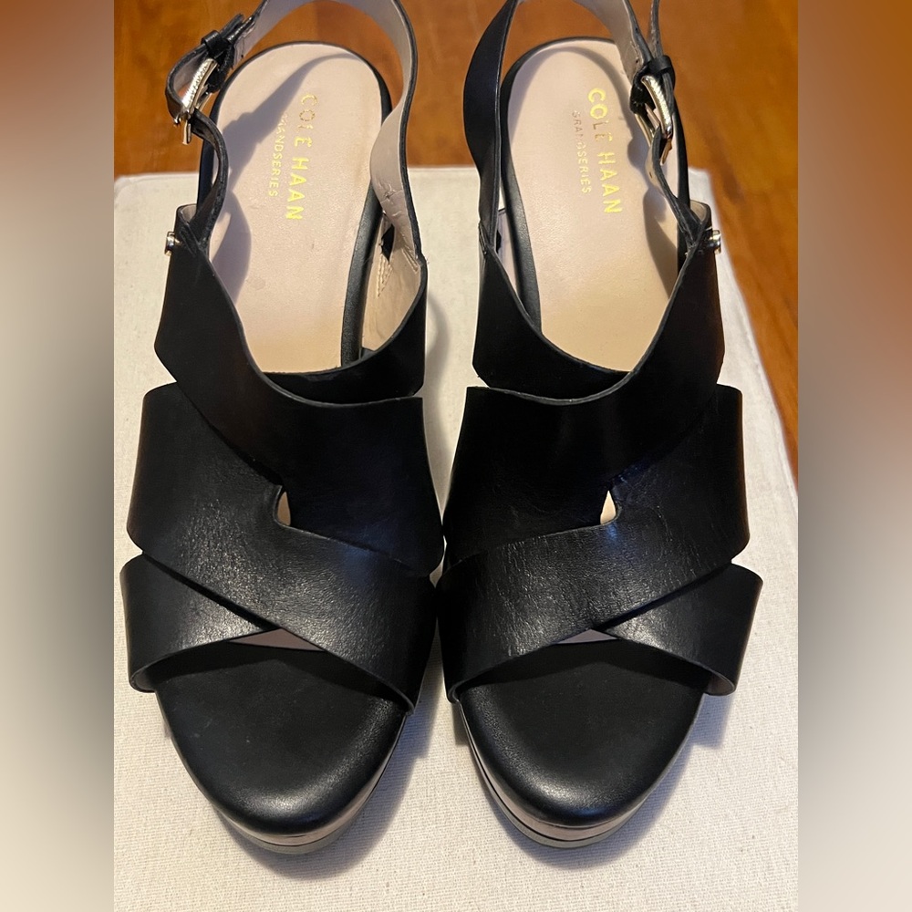 Cole Haan Black Slingback Sandals